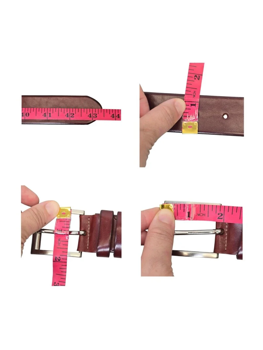 Diego Toscani Men's Red Brown Genuine Leather Belt Made In Italy Size 115/130 XL